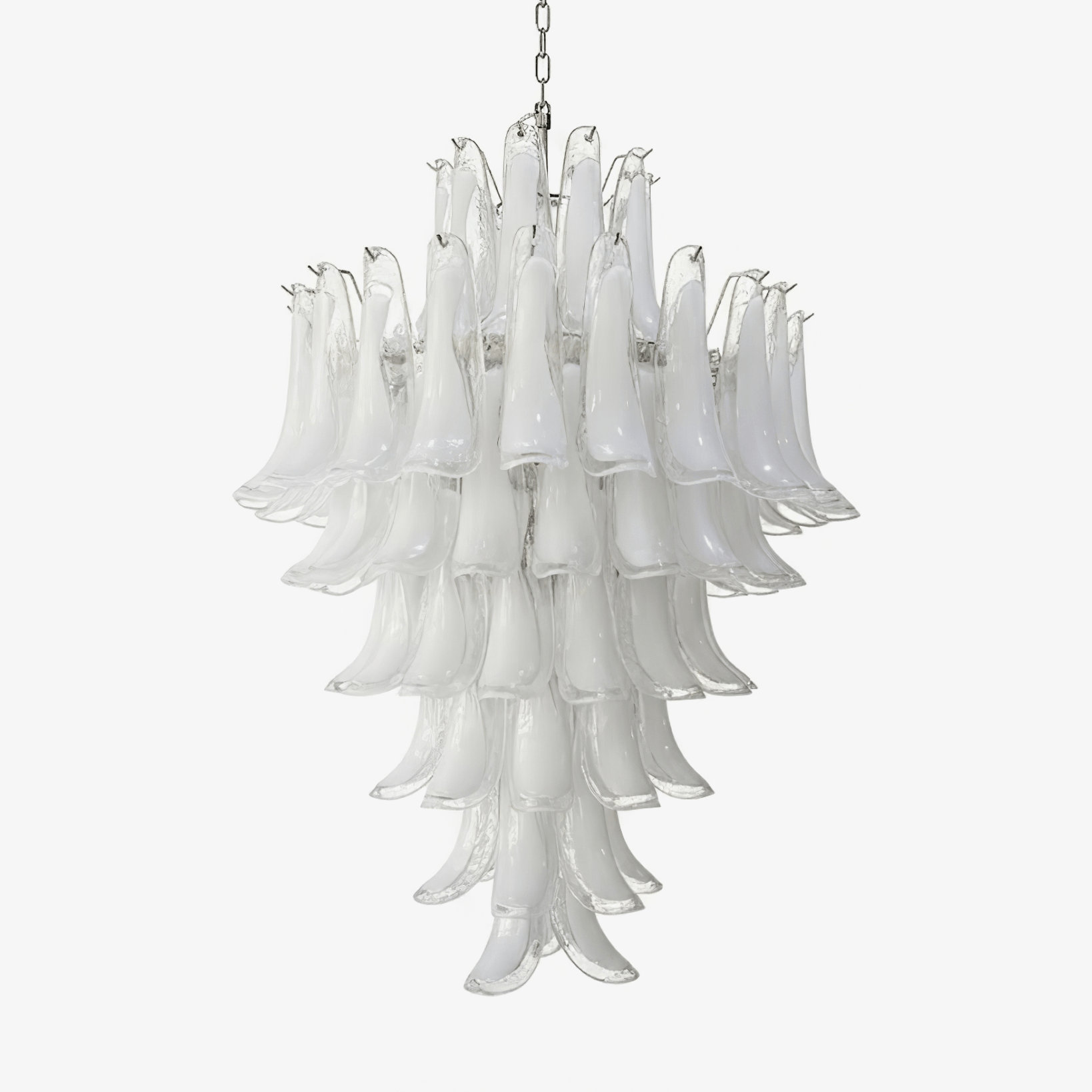 white-cloud-glass-petals-chandelier-anzaz-Nickel & White Cloud-1