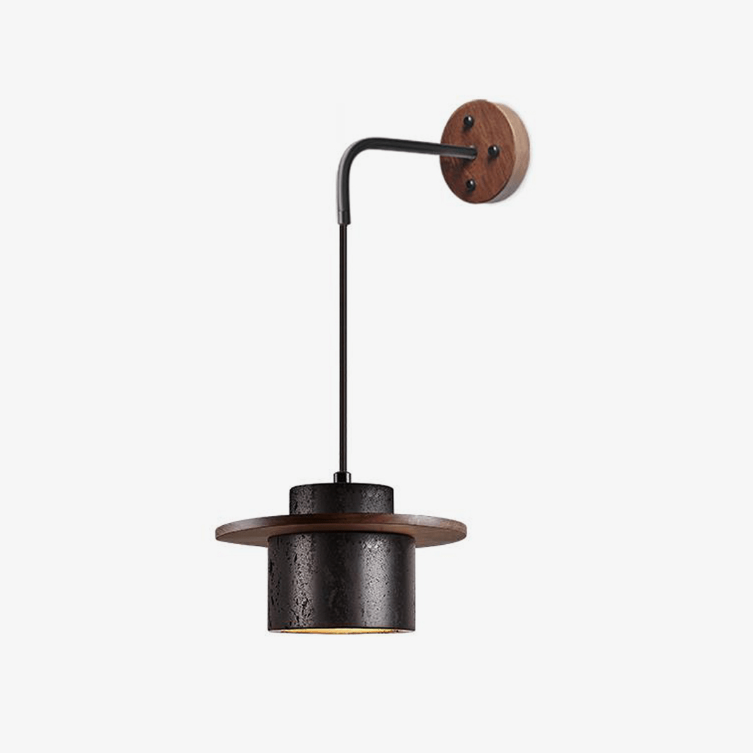 vulna-wall-light-anzaz-Black Travertine & Walnut Wood-1