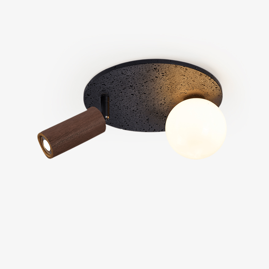 dualora-stone-ceiling-light-anzaz-Black Travertine & Walnut Wood-1