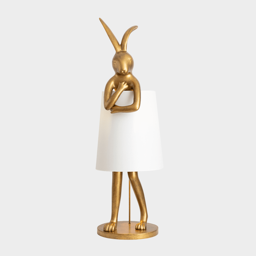 hare-silhouette-table-lamp-anzaz-Vintage Gold & White-1