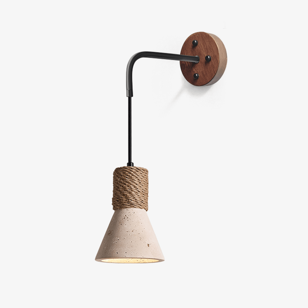 terra-rope-wall-lamp-anzaz-Yellow Travertine & Walnut Color-1
