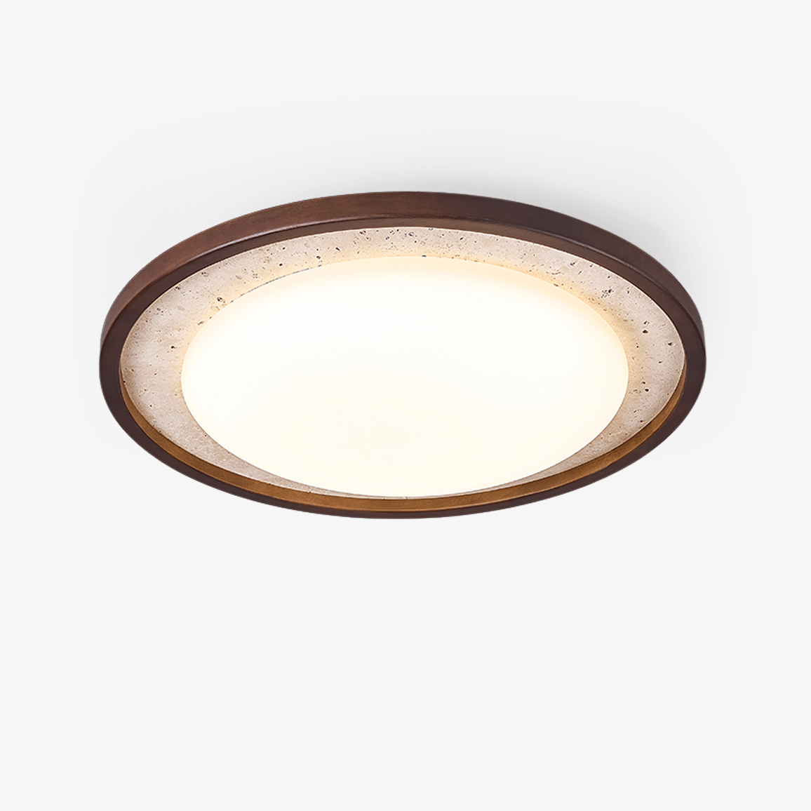 travertine-wood-ceiling-light-anzaz-Walnut Wood & Yellow Travertine-1