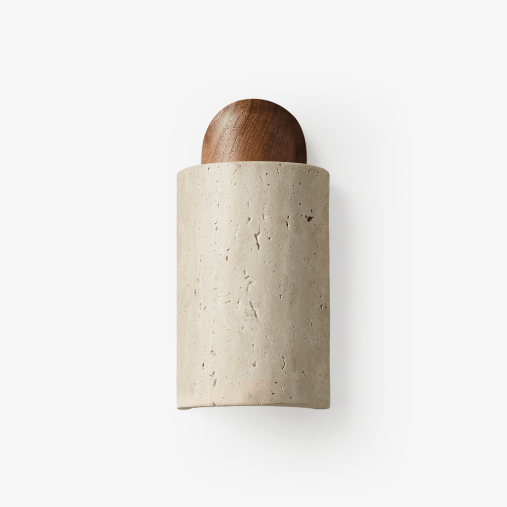 travertine-capsule-wall-sconce-anzaz-Walnut Wood & Yellow Travertine-1