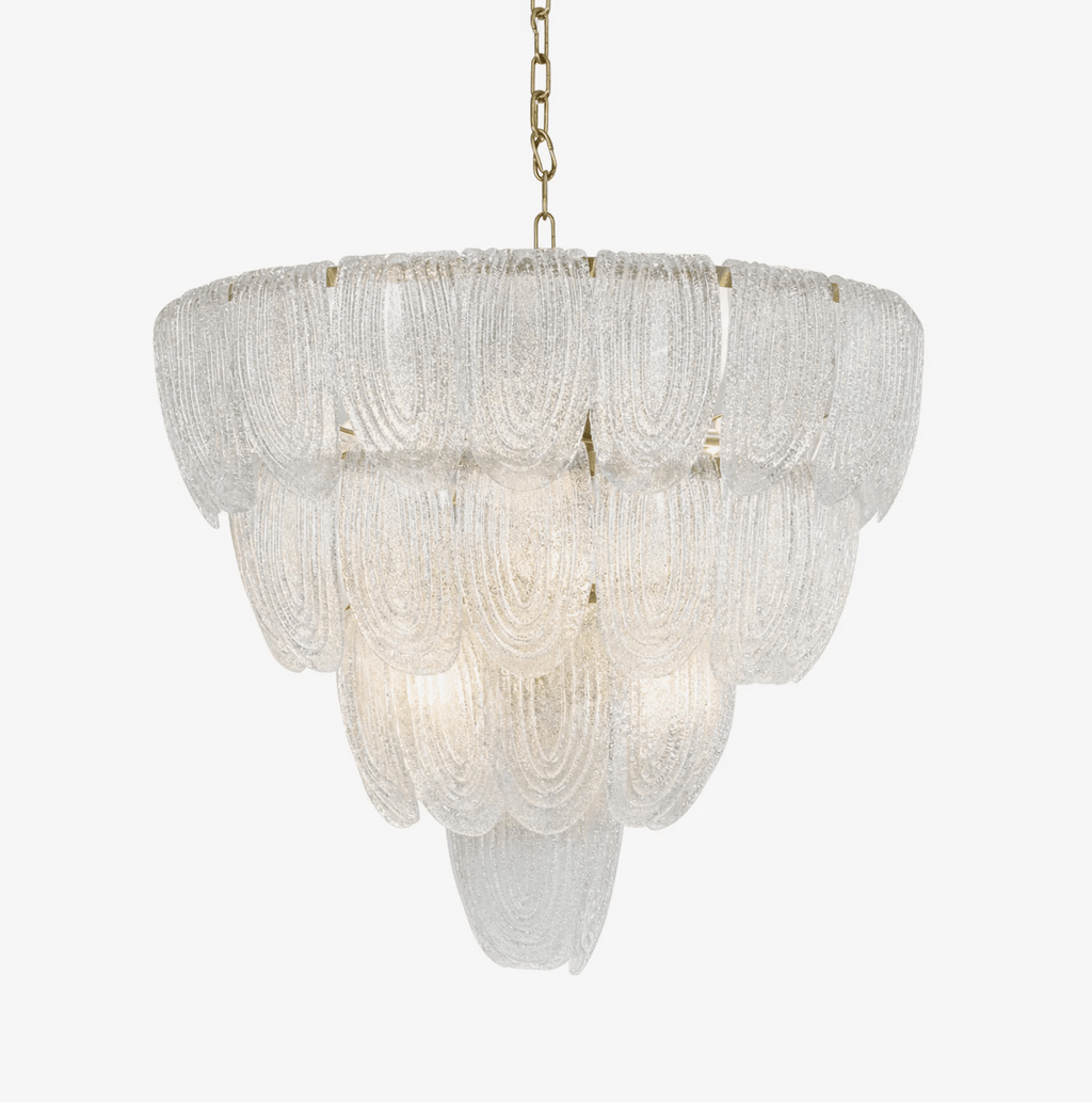 layered-glass-petal-chandelier-anzaz-Gold & White-1