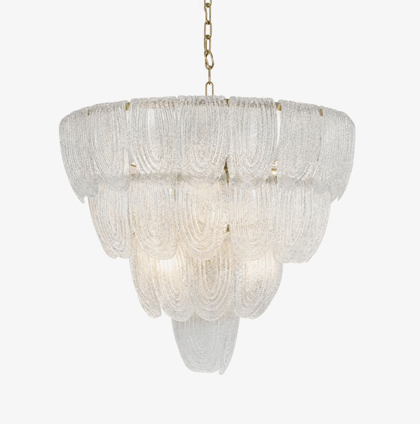 layered-glass-petal-chandelier-anzaz-Gold & White-1