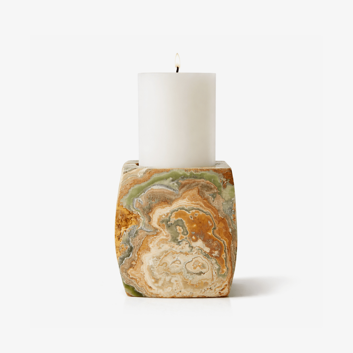 elara-agate-candle-holder-anzaz-Agate Colorful-1
