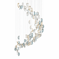 aqua-ripple-glass-art-customize-chandelier-anzaz-Clear & Amber & Blue-9