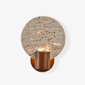 solis-travertine-round-wall-light-anzaz-Yellow Travertine & Walnut Color-1