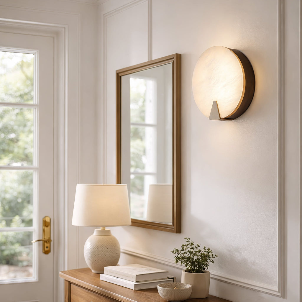 solaris-halo-alabaster-wall-light-anzaz-White & Bronze-3