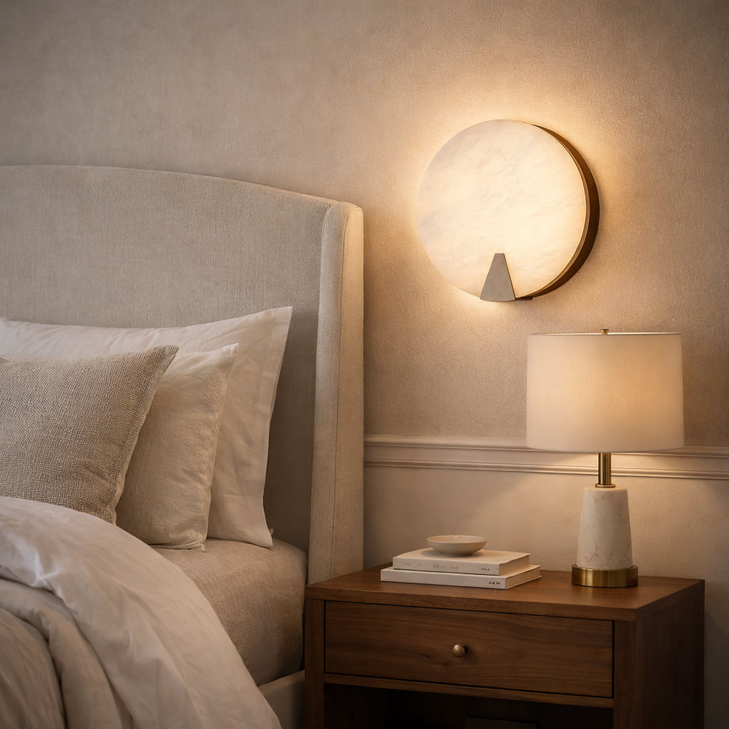 solaris-halo-alabaster-wall-light-anzaz-White & Bronze-2