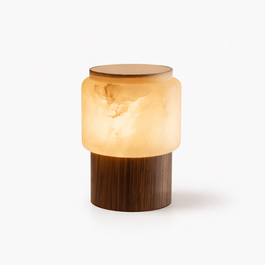 luma-core-alabaster-table-lamp-anzaz-Walnut Wood Color & White-1