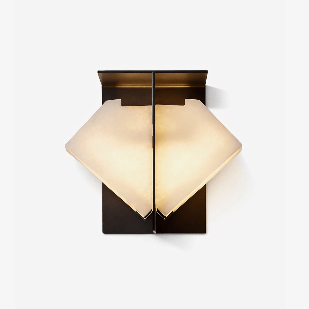 folded-halo-alabaster-wall-sconce-anzaz-Black & White-1