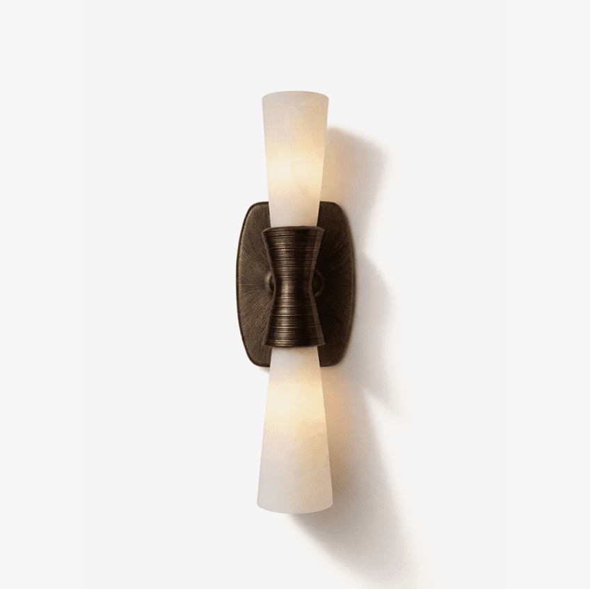 opal-alabaster-twist-wall-sconce-anzaz-Bronze & White-1