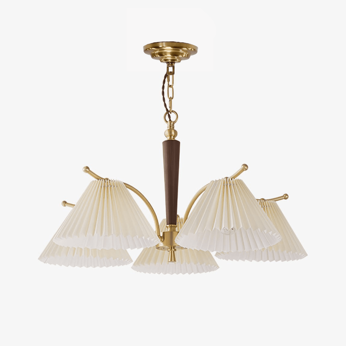 wrinkled-chandelier-anzaz-Walnut & Beige & Polished Brass-1