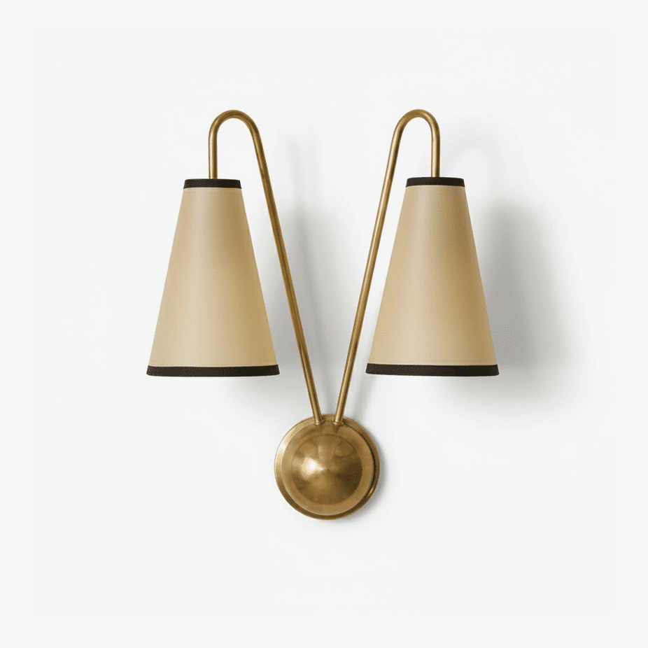 vireo-twin-wall-light-anzaz-Gold & Beige-1