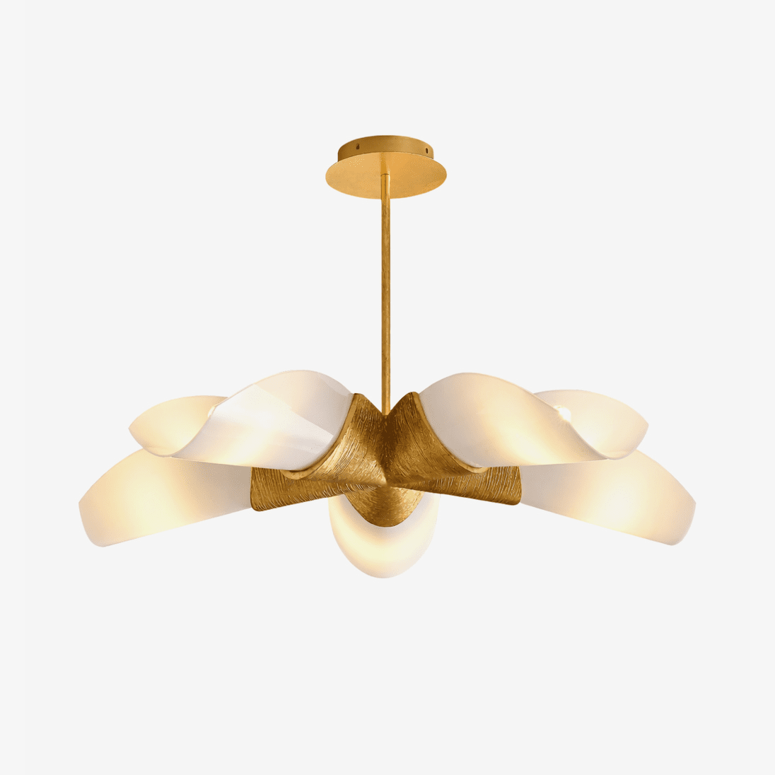 liora-bloom-chandelier-anzaz-Gold & White-1