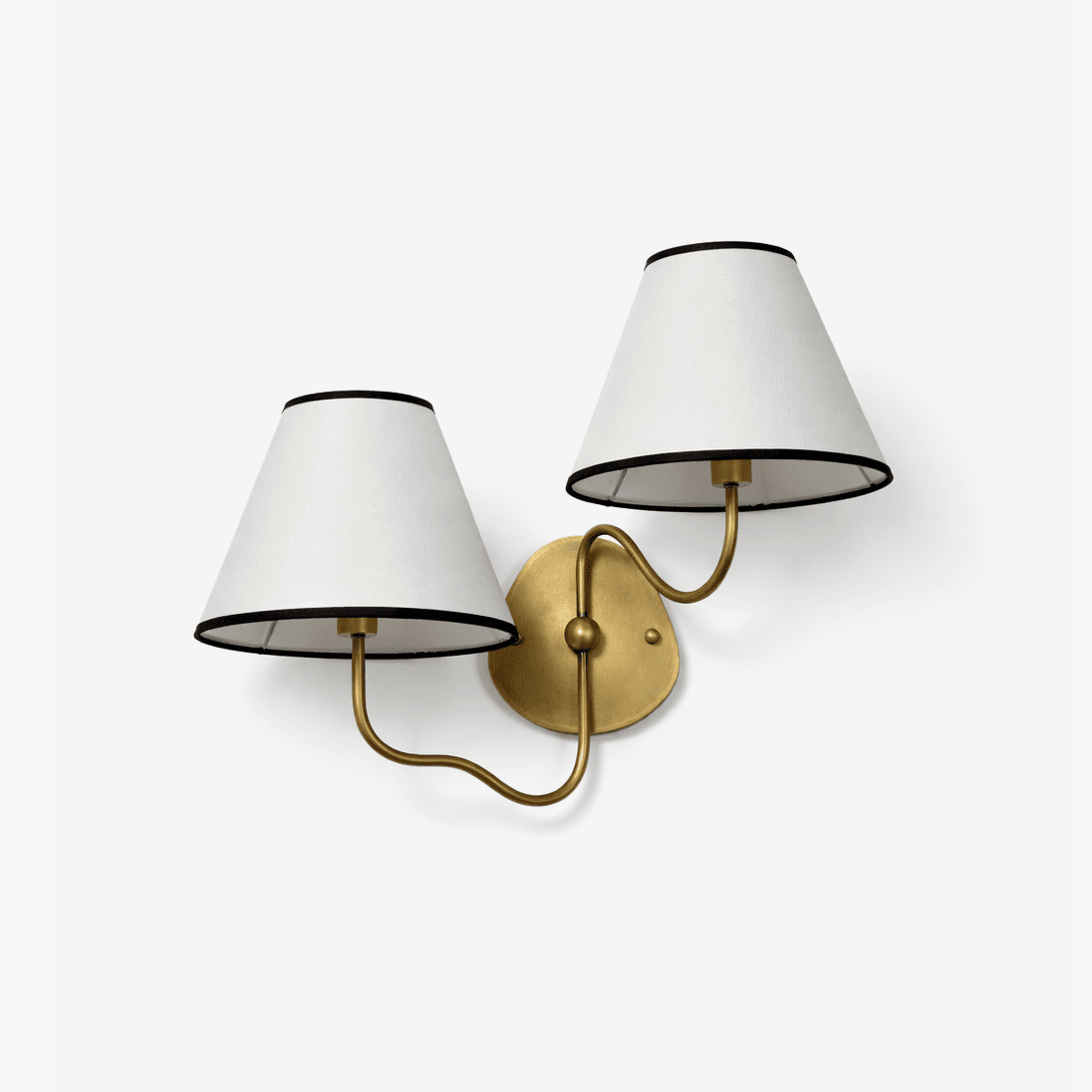 clara-double-wall-sconce-anzaz-Brass & White-1