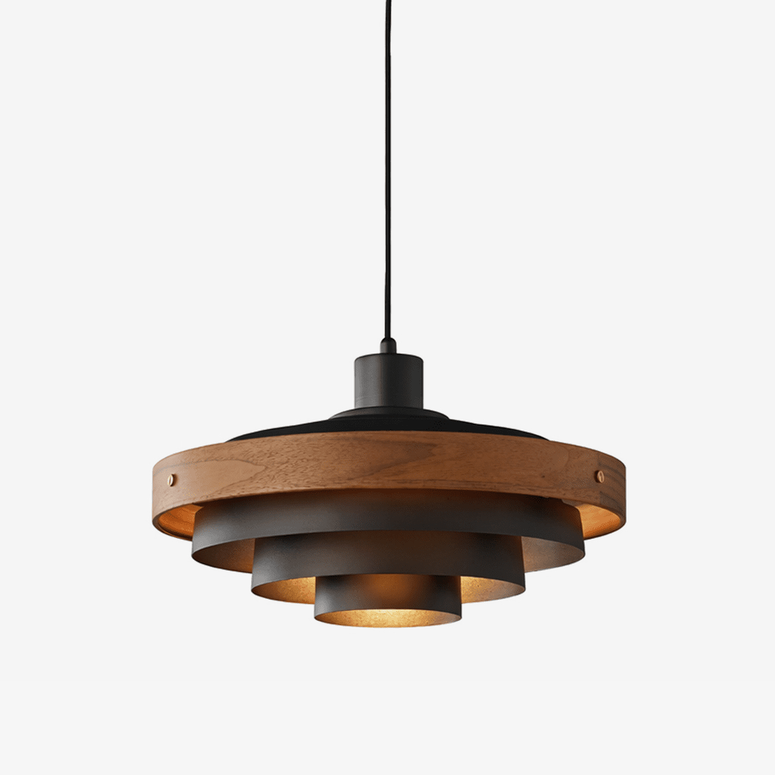 elric-pendant-light-anzaz-Black & Walnut color-1