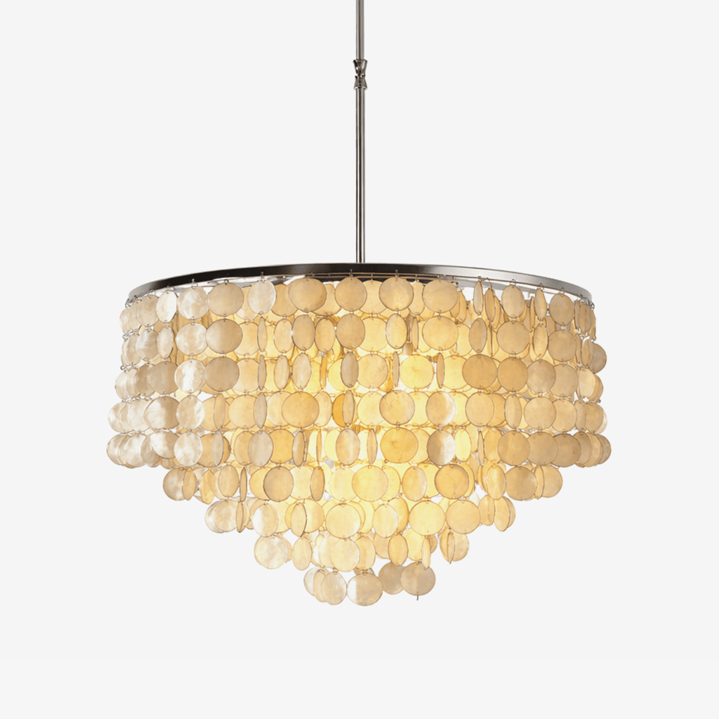 oceana-shell-chandelier-anzaz-Nickel & White-1