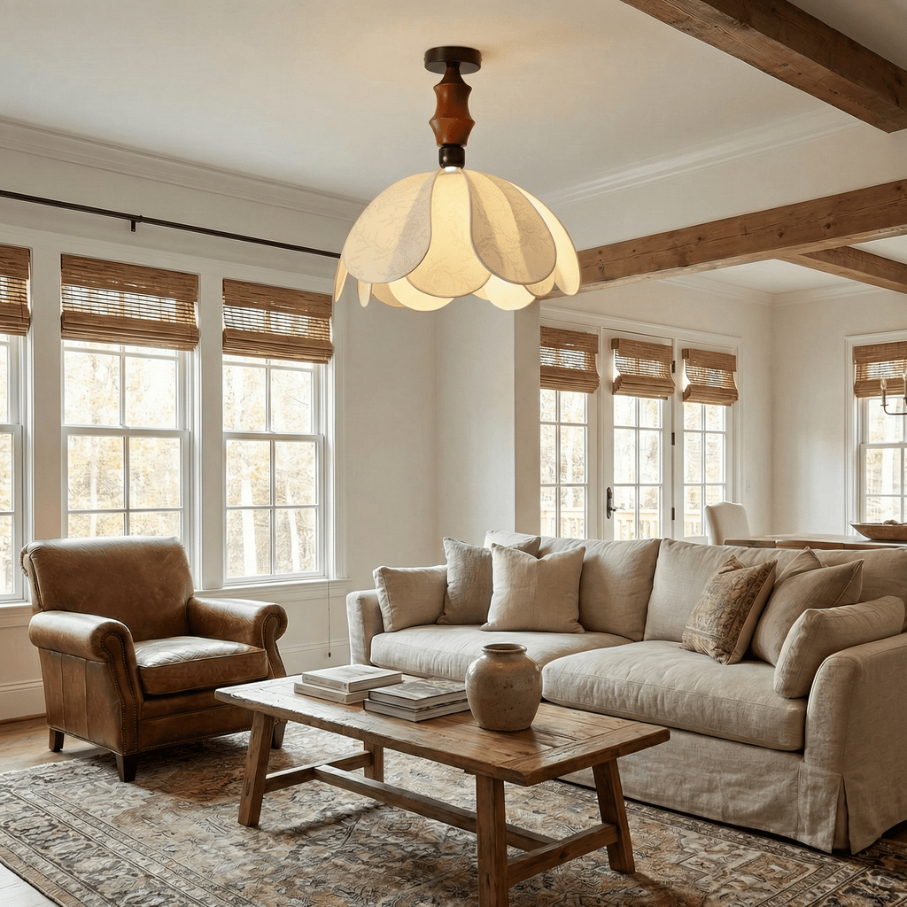 roswyn-petal-ceiling-lamp-1-anzaz-Walnut Wood Color & Beige-3