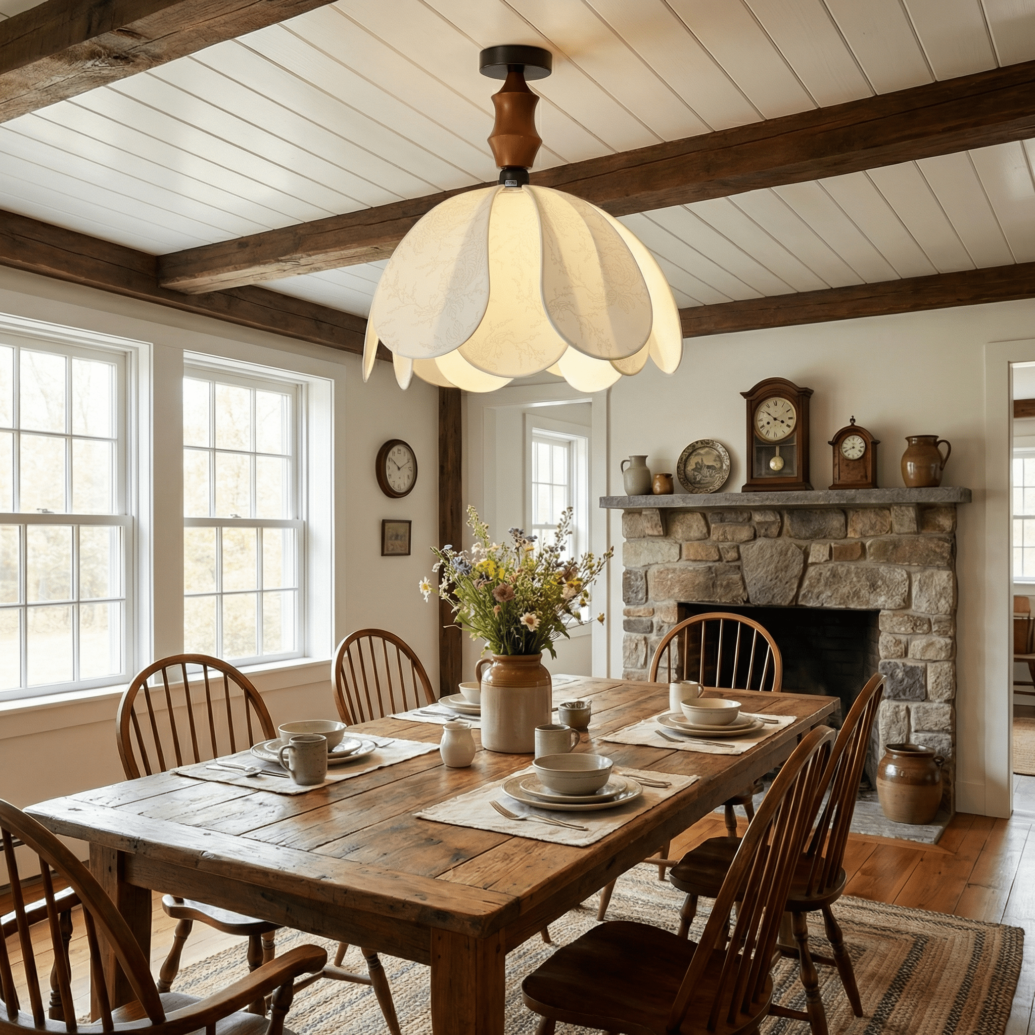 roswyn-petal-ceiling-lamp-1-anzaz-Walnut Wood Color & Beige-2