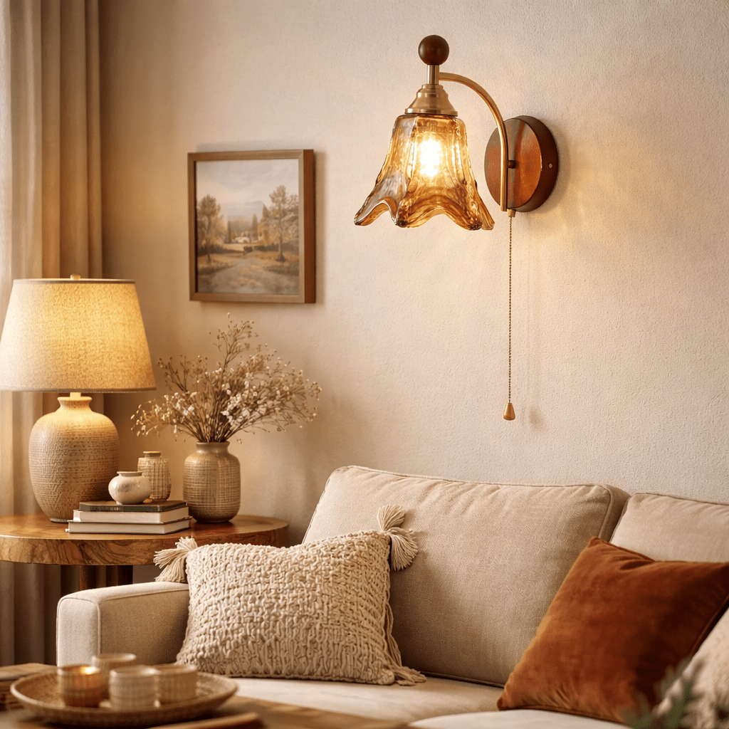 amberveil-bloom-wall-lamp-anzaz-Walnut color & Amber-2