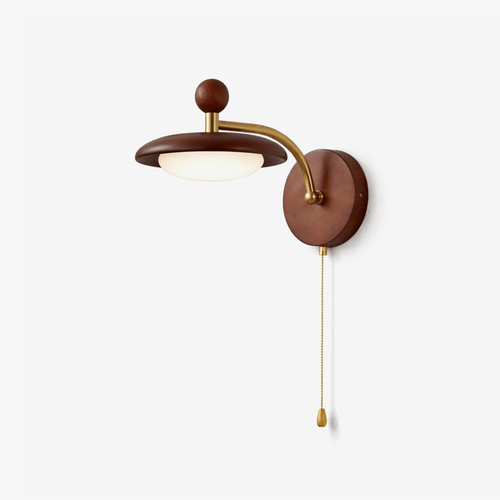 arcwood-saucer-wall-lamp-anzaz-Walnut Color & White-1