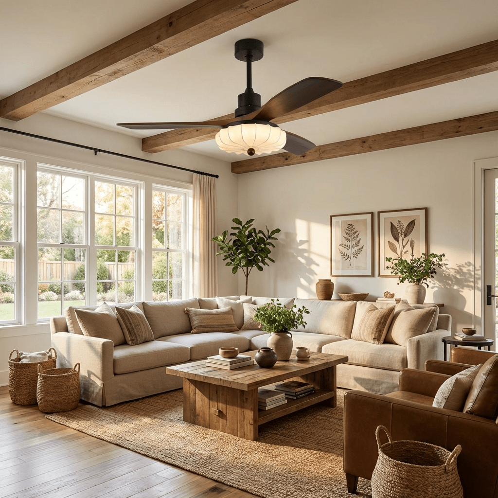 lotus-bloom-ceiling-fan-light-anzaz-Walnut Wood & Black & White-6