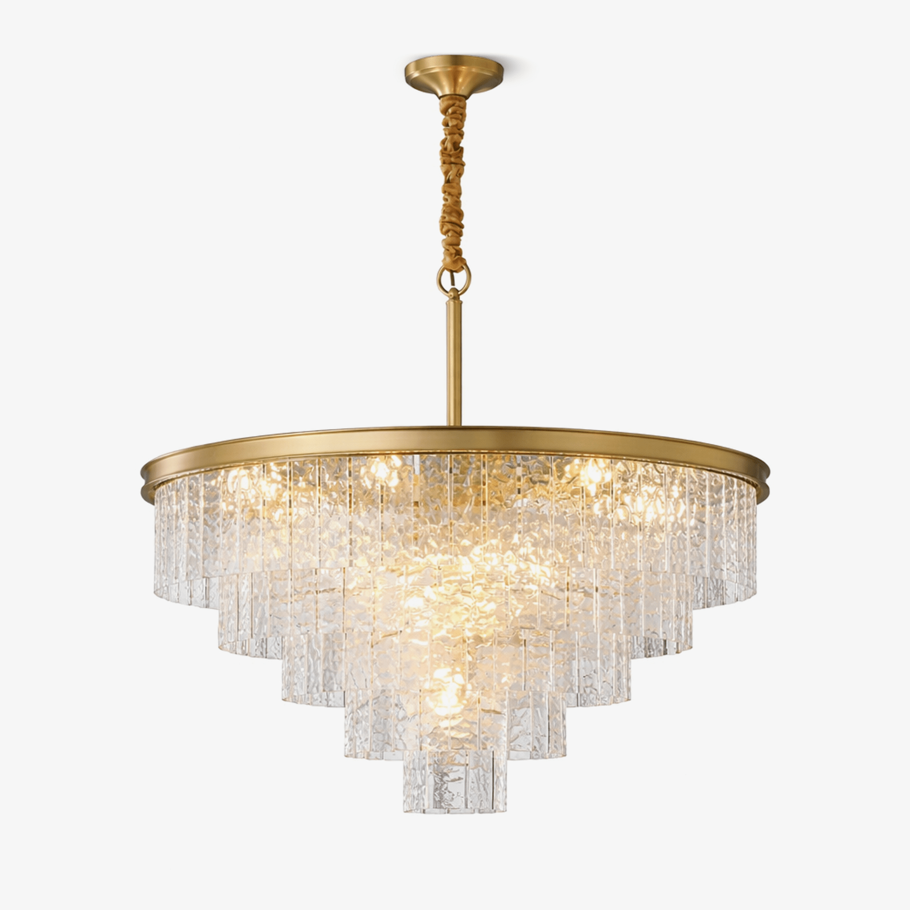 gaia-round-chandelier-anzaz-Brass & Clear-1