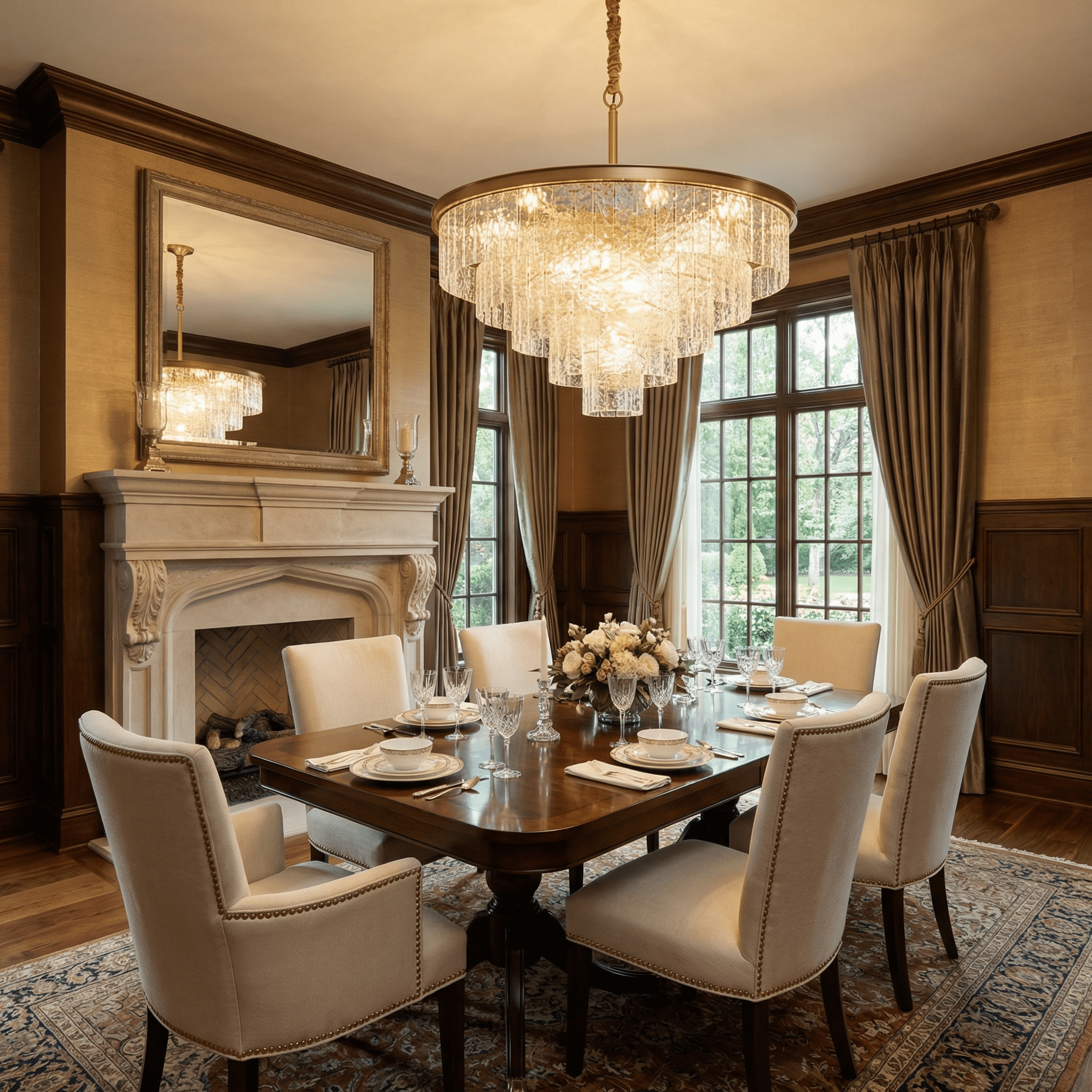 gaia-round-chandelier-anzaz-Brass & Clear-2