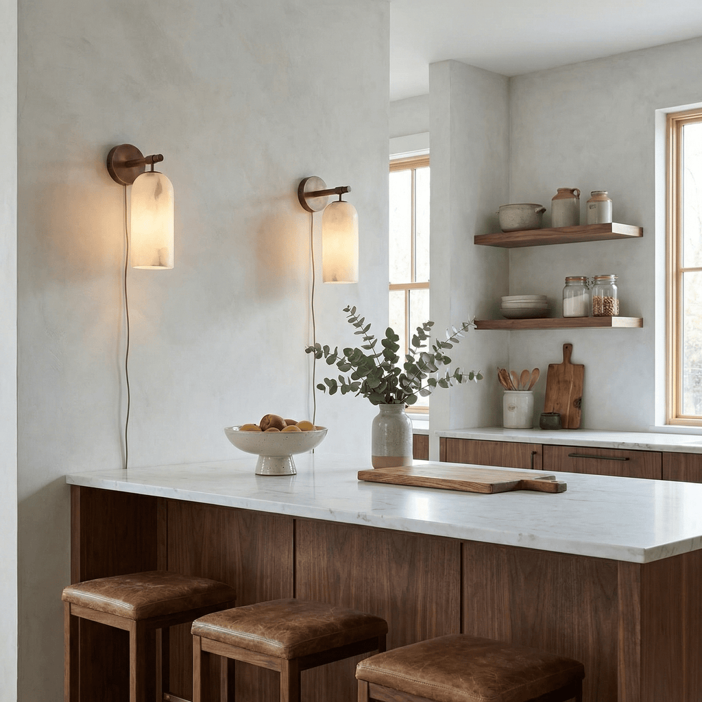 pillar-alabaster-plug-in-wall-sconce-anzaz-Gold & White-2