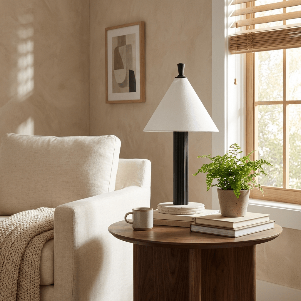 sorrel-cone-table-lamp-anzaz-Wood Color & White-3