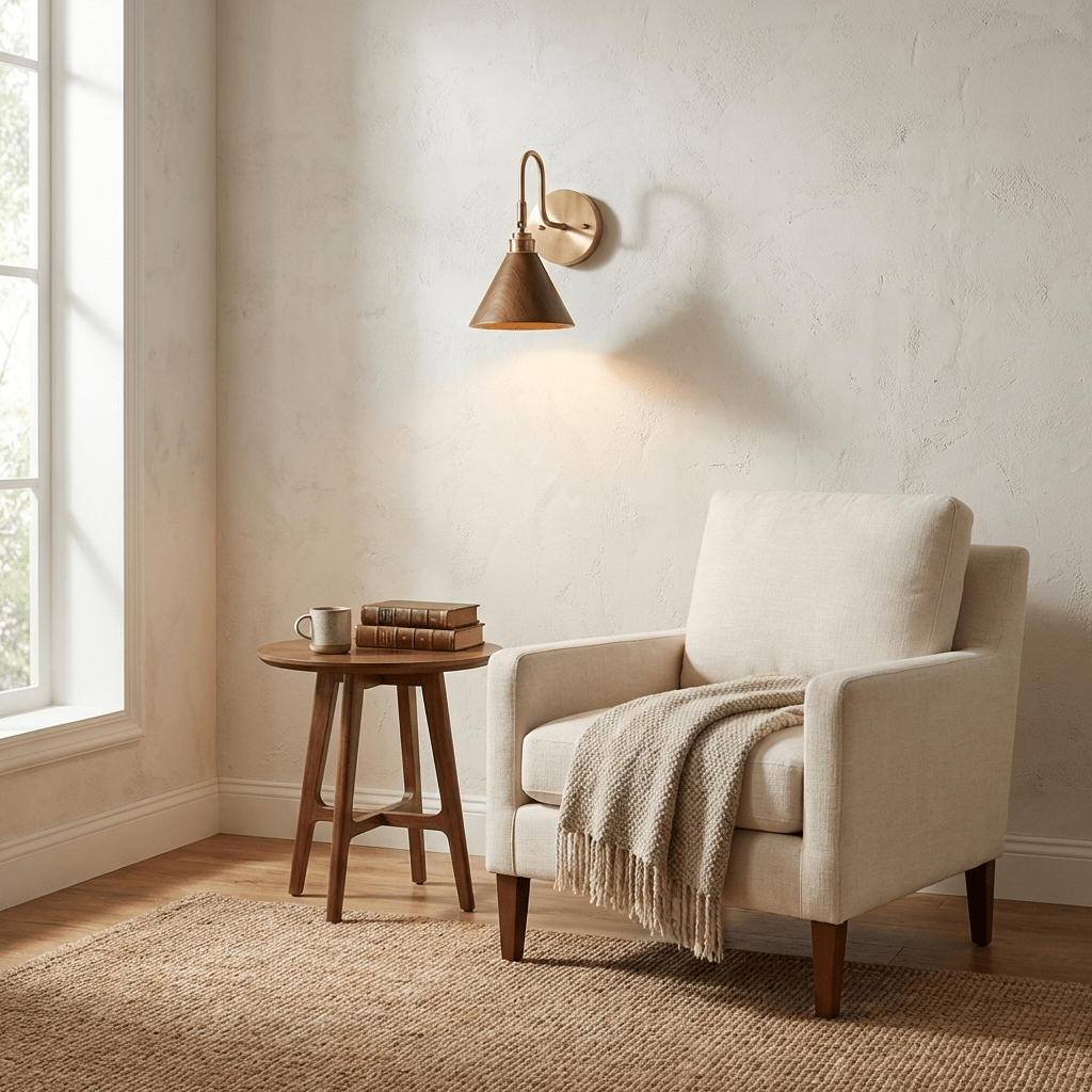 alver-wood-wall-light-anzaz-Walnut Color & Gold Canopy-3