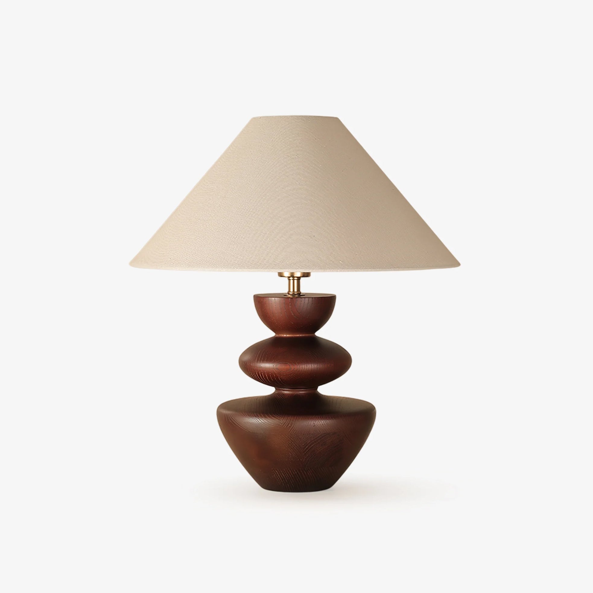 ombra-totem-table-lamp-anzaz-Dark Walnut Wood & Beige-1