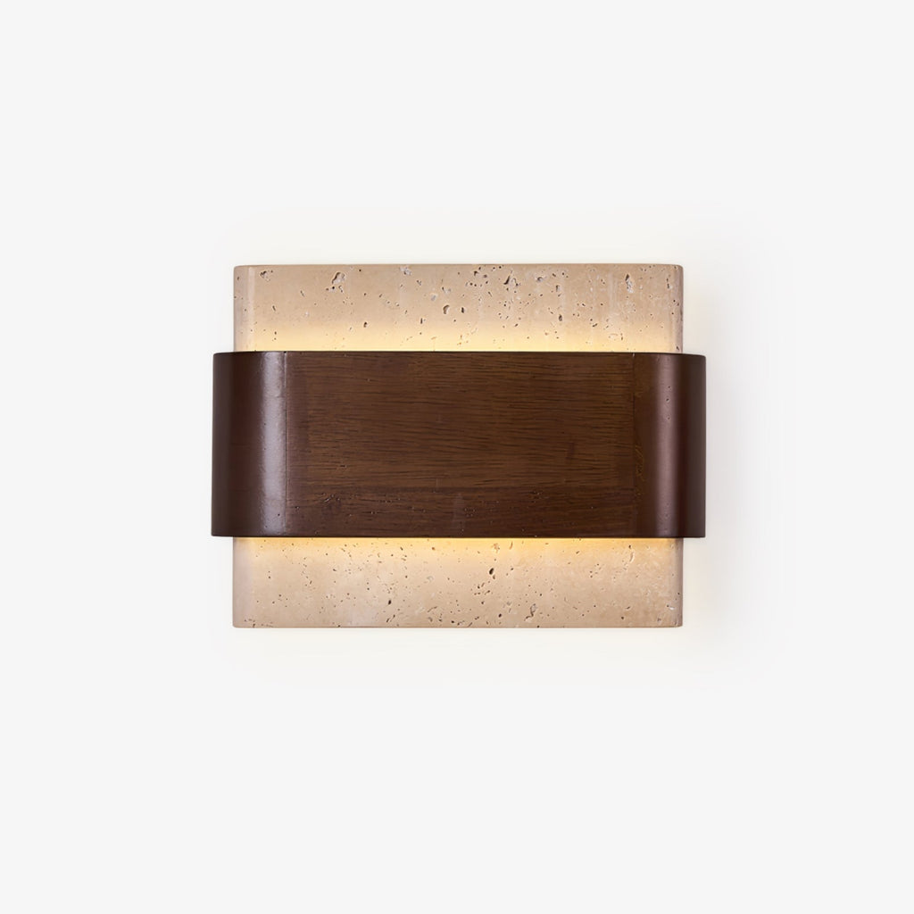 terra-lumen-wall-sconce-anzaz-Yellow Travertine & Walnut Color-1