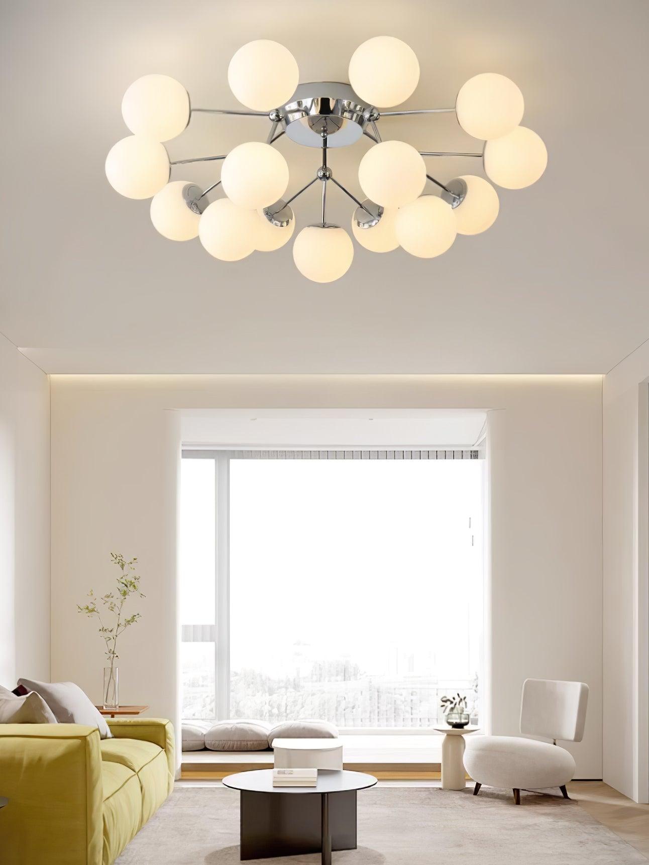 glass-balls-cluster-ceiling-lamp-anzaz-Gold & White-4