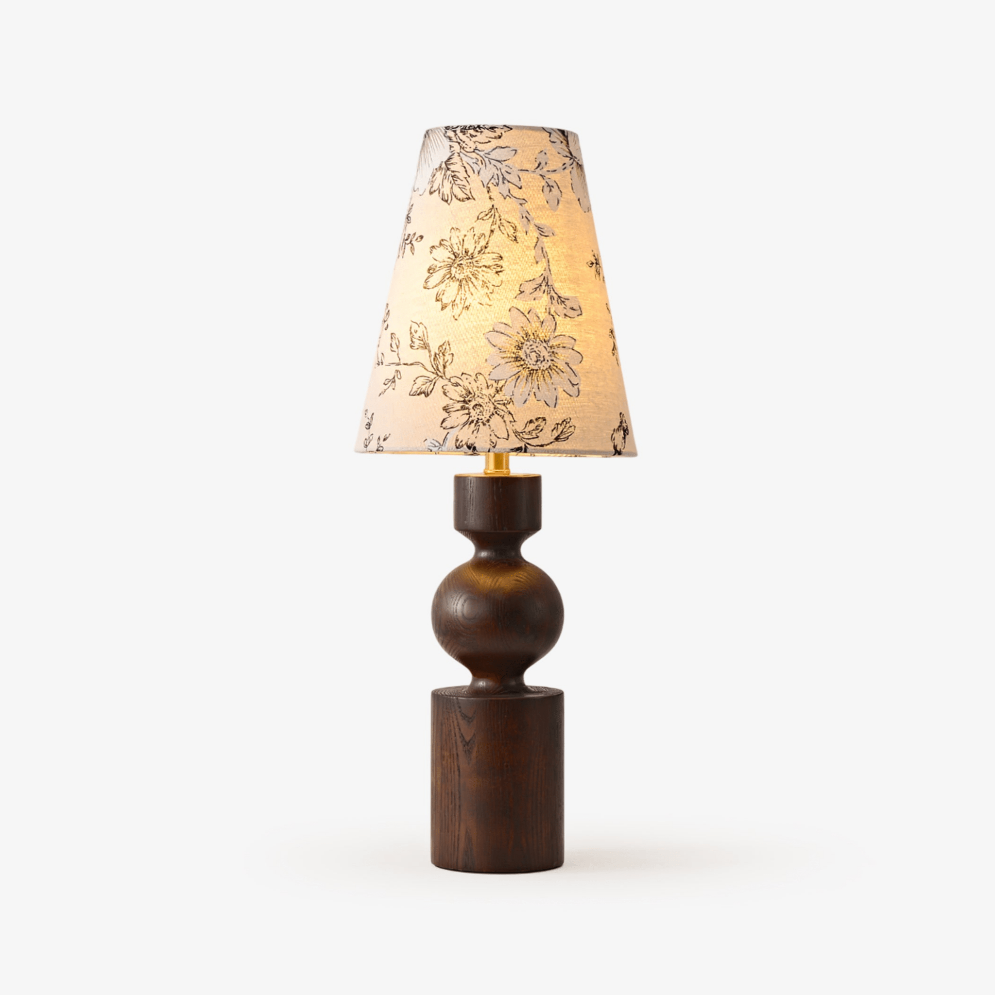 wooden-flower-pattern-table-lamp-anzaz-Dark Walnut Wood-1