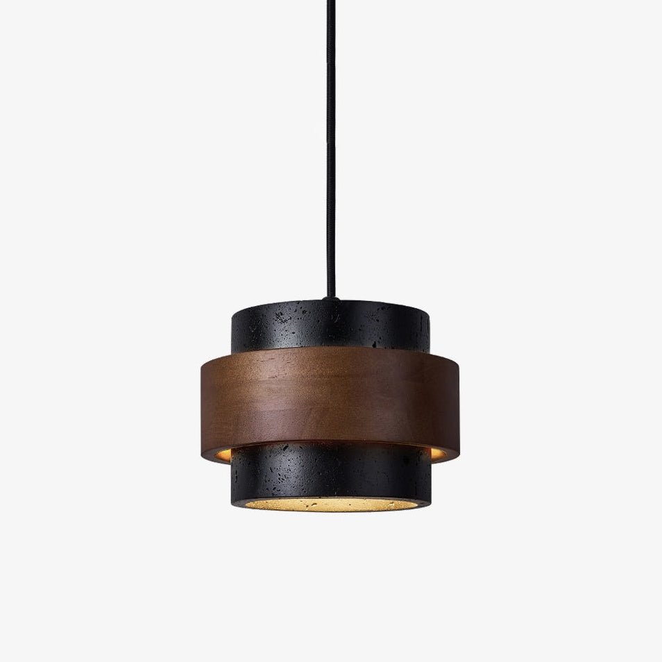 cosma-ring-pendant-lamp-anzaz-Black Travertine & Dark walnut-1