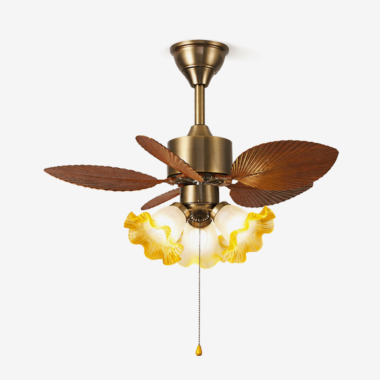 vintage-leaf-ceiling-fan-light-anzaz-Walnut Color-1
