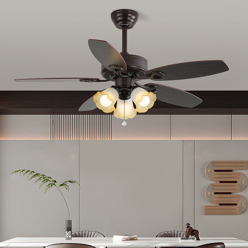 lily-bloom-ceiling-fan-light-anzaz-Walnut Wood-3