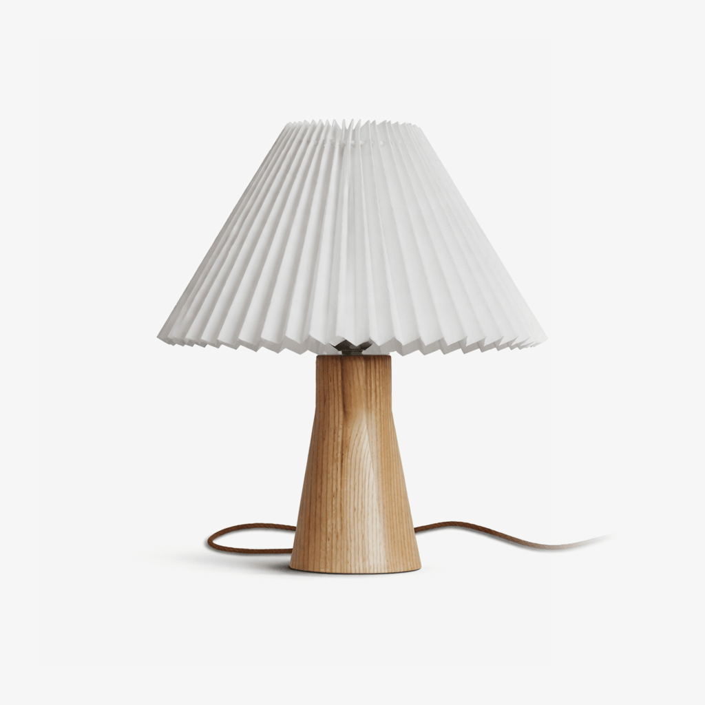 pleara-table-lamp-anzaz-Wood Color & White Lampshade-1
