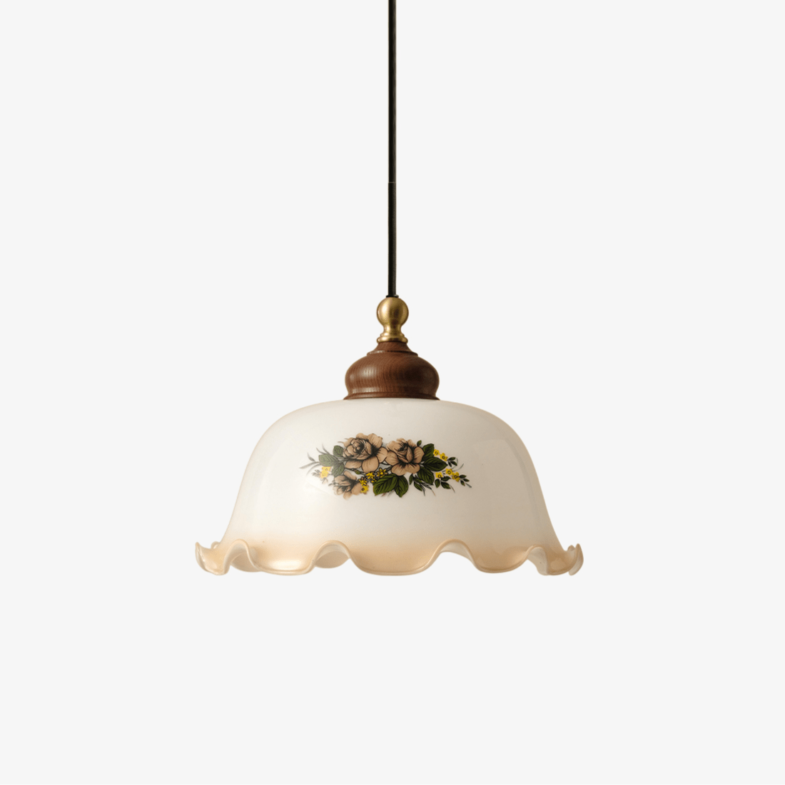 floral-patterned-glass-pendant-light-anzaz-Walnut Wood & White-1