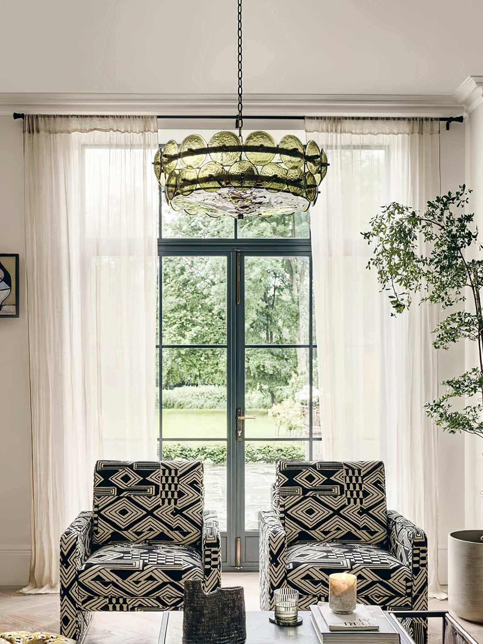 solaris-disc-chandelier-anzaz-White & Gold-9