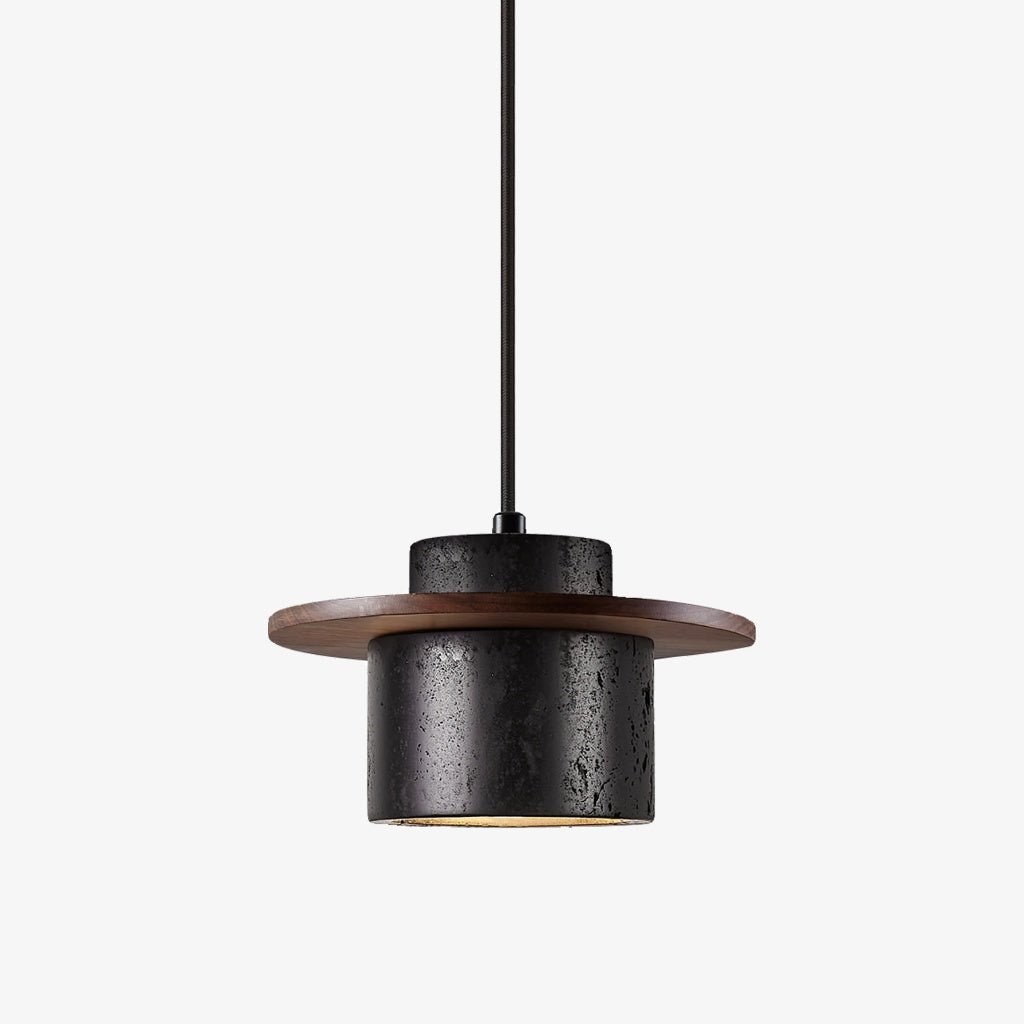 gravitas-lumina-pendant-lamp-anzaz-Dark walnut & Black Travertine-1