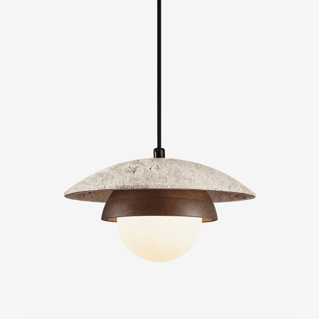 milo-travertine-pendant-light-anzaz-Yellow Travertine & Walnut color-1