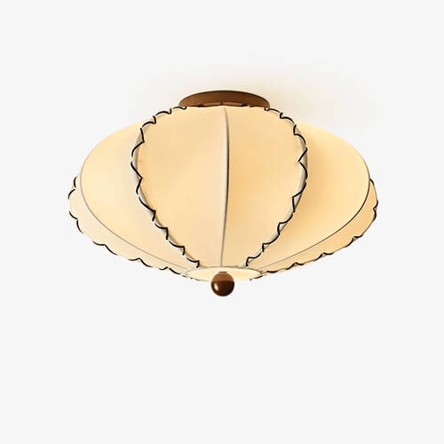 calloped-edge-fabric-ceiling-light-anzaz-Walnut Wood & White-1