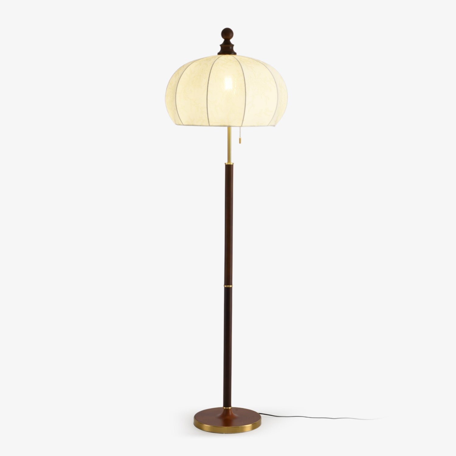 ellora-vintage-floor-lamp-anzaz-Walnut Wood & White & Gold-1