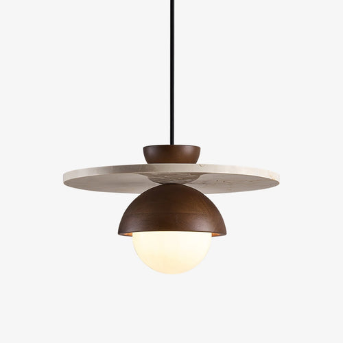 arlo-travertine-pendant-light-anzaz-Yellow Travertine & Walnut color-1