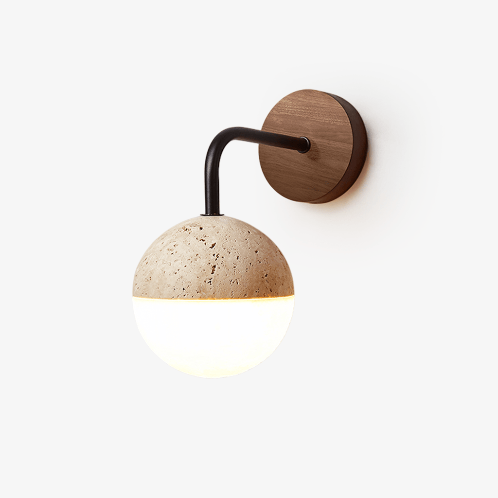 lunar-stone-orb-sconce-anzaz-Walnut Color & Yellow Travertine-1
