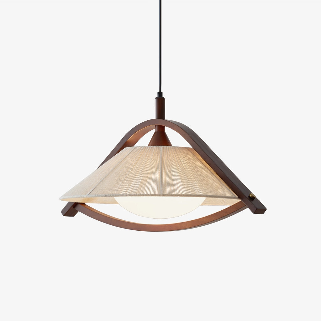 kyomi-arch-pendant-lamp-anzaz-Walnut Wood & White-1